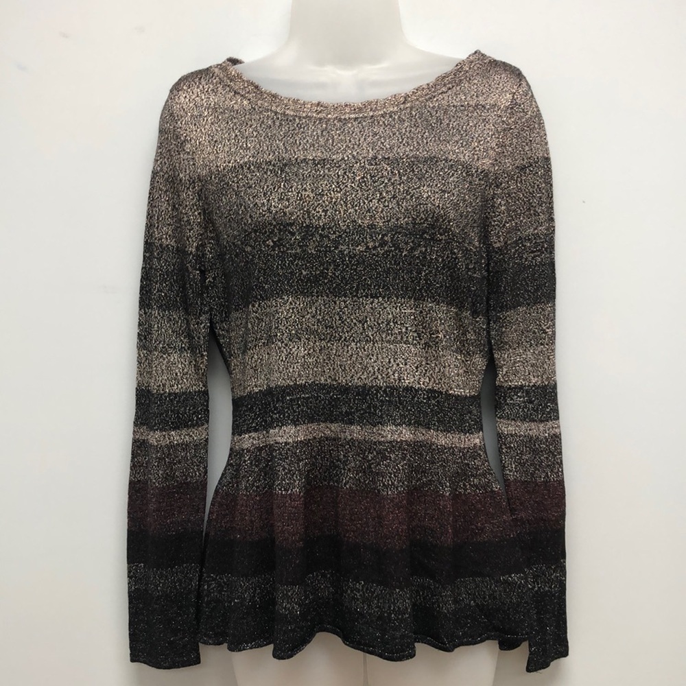 Striped metallic sweater by White House Black Market